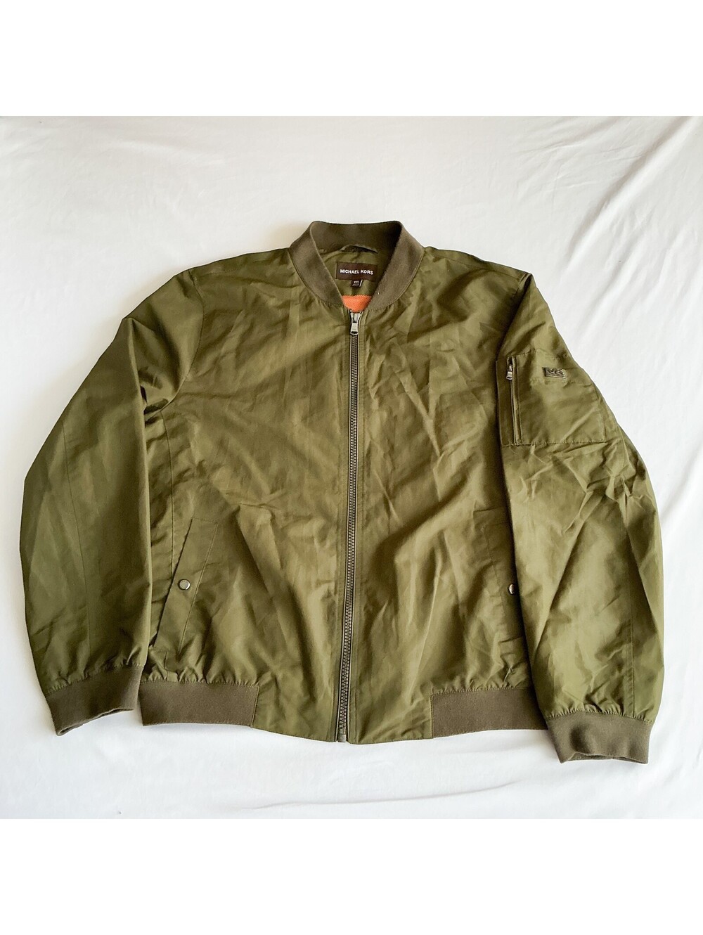 Michael Kors Olive Green Bomber Jacket XXL
